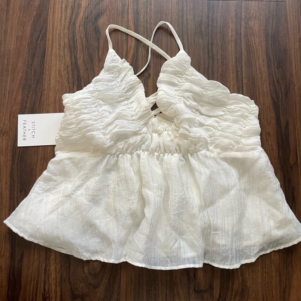 White Sleeveless Top